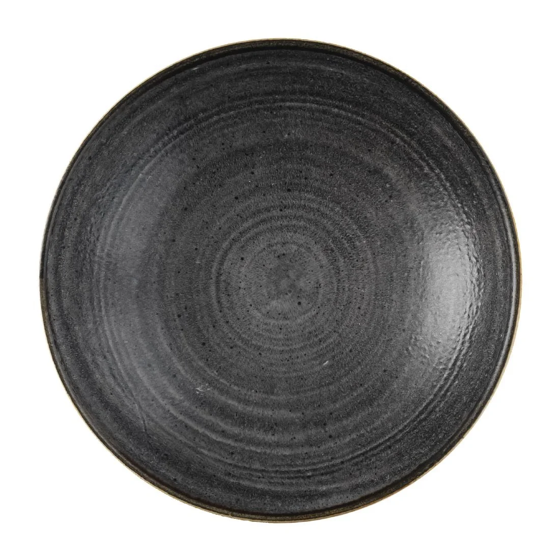 Churchill Stonecast Raw Coupe Bowls Black 184mm (12 Pack)