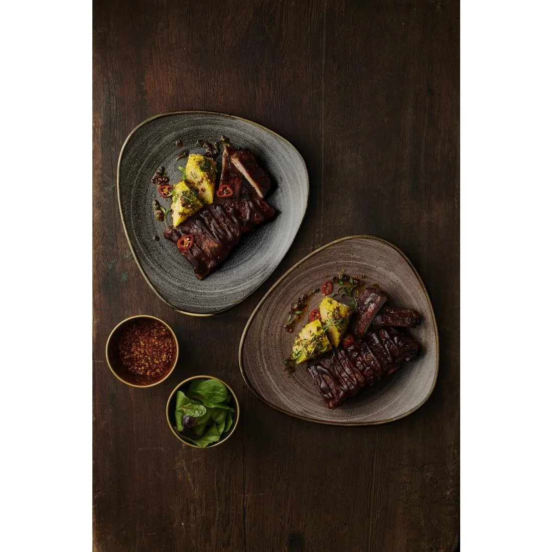 Churchill Stonecast Raw Lotus Plate Black 229mm (12 Pack) - Image 4