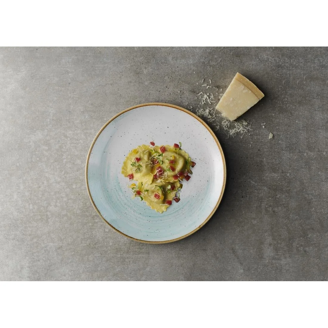 Churchill Stonecast Accents Evolve Coupe Plate Duck egg 165mm (12 Pack) - Image 2