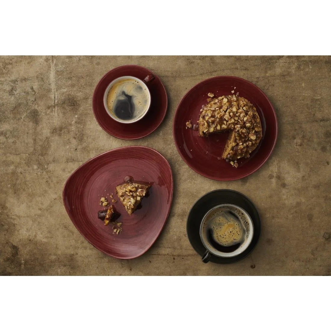 Churchill Stonecast Patina Cappuccino Saucer Red Rust 159mm (12 Pack) - Image 2