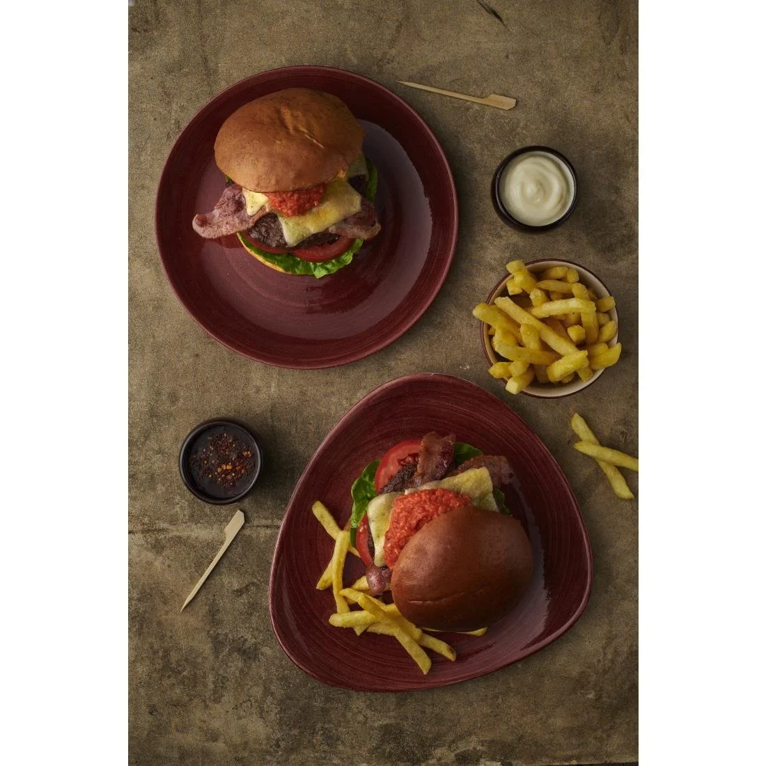 Churchill Stonecast Patina Red Rust Evolve Coupe Plates 219mm (12 Pack) - Image 4