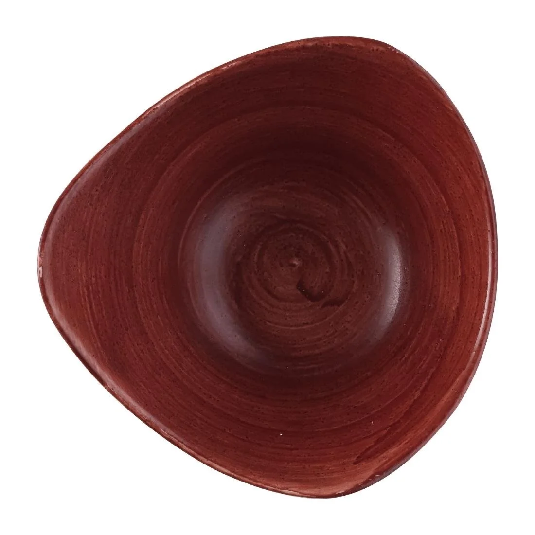 Churchill Stonecast Patina Triangular Bowls Red Rust 152mm (12 Pack) - Image 1