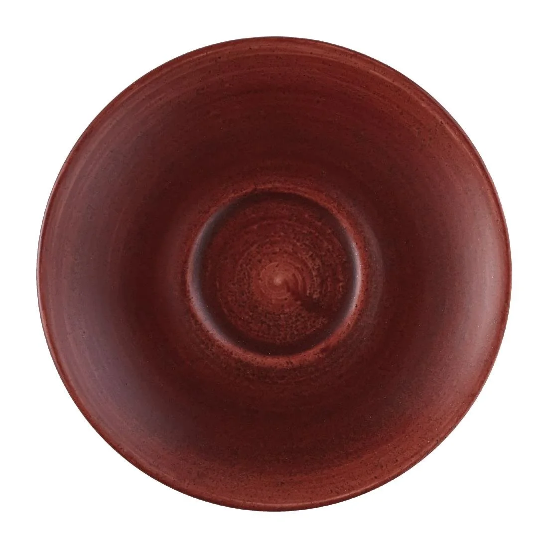 Churchill Stonecast Patina Cappuccino Saucer Red Rust 159mm (12 Pack) - Image 1