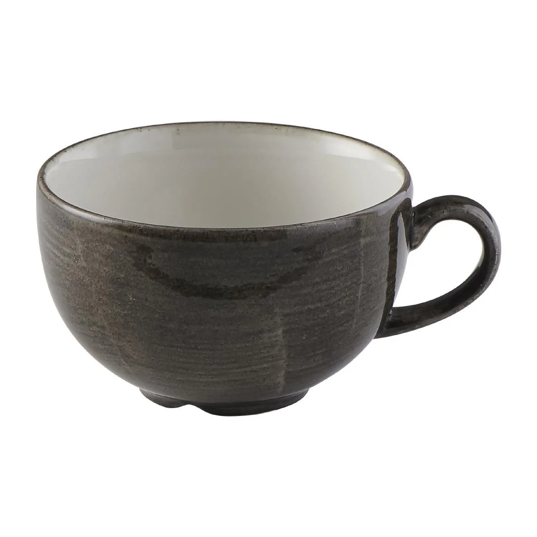 Churchill Stonecast Patina Cappuccino Cups Iron Black 340ml (12 Pack)