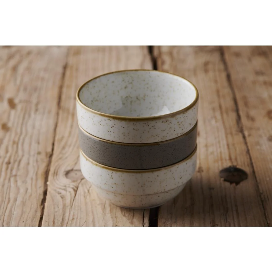 Churchill Stonecast Profile Stacking Bowl Grey 358ml (6 Pack) - Image 3