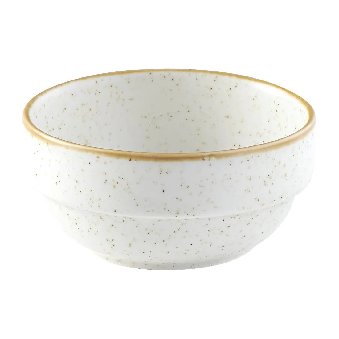 Churchill Stonecast Profile Stacking Bowl Barley White 358ml (6 Pack)