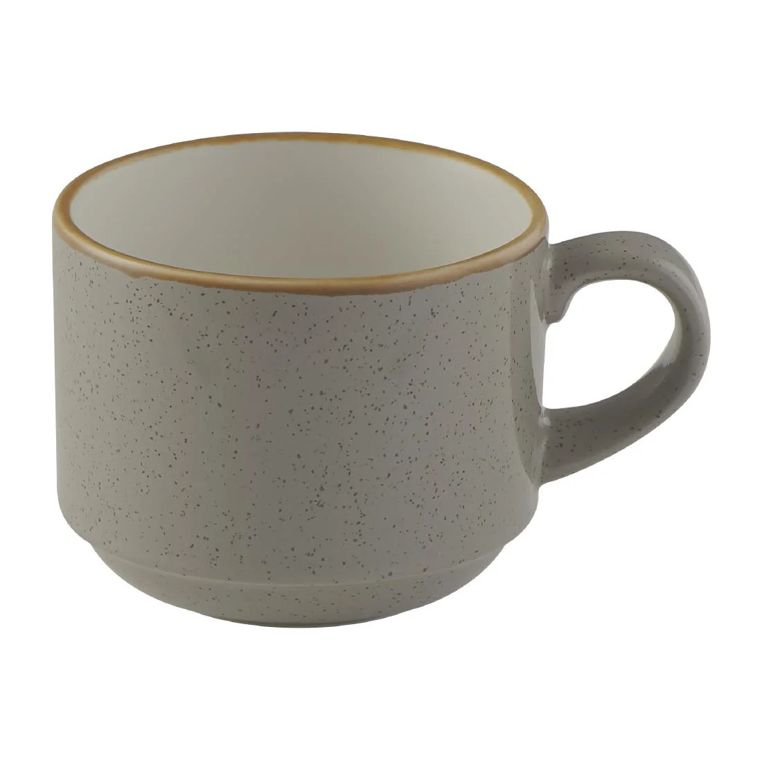 Churchill Stonecast Profile Stacking Cups Grey 227ml (12 Pack)
