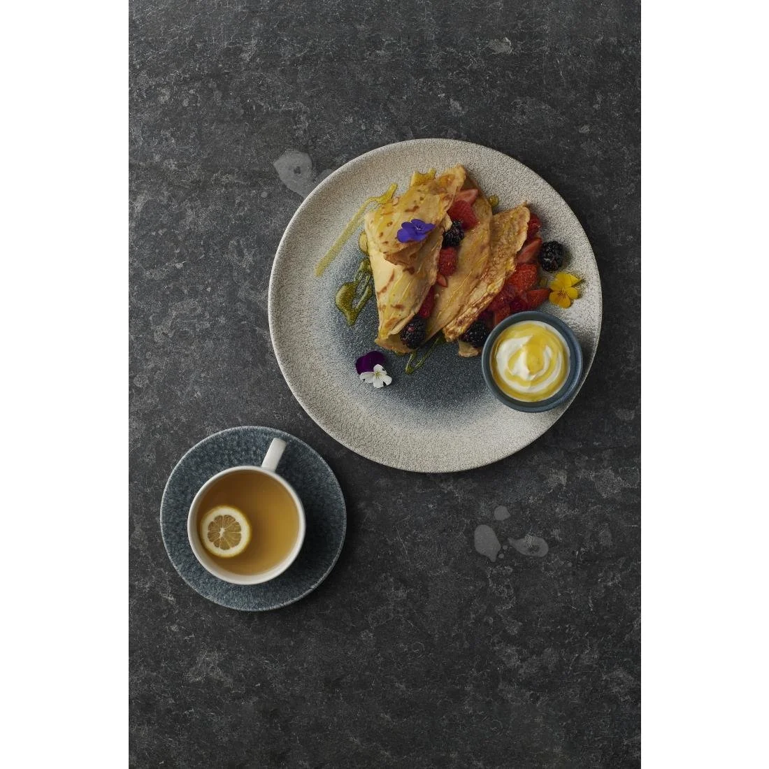 Churchill Raku Duo Agate Evolve Coupe Plates Topaz 260mm (12 Pack) - Image 3