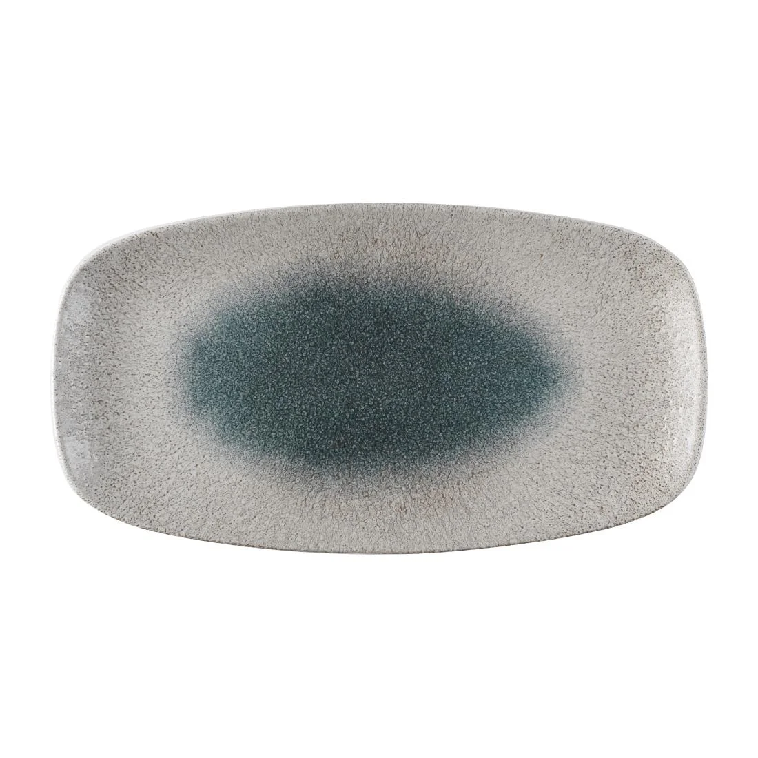 Churchill Raku Duo Agate Chefs Oblong Plate Topaz 348x189mm (6 Pack)