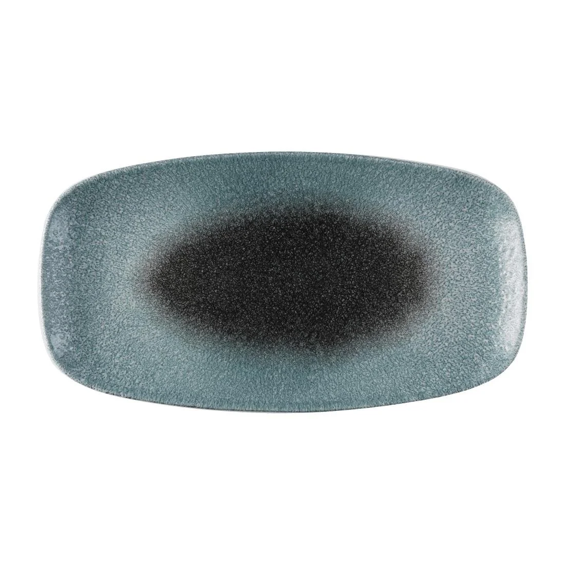 Churchill Raku Duo Chefs Oblong Plate Topaz Quartz 355x189mm (6 Pack) - Image 1