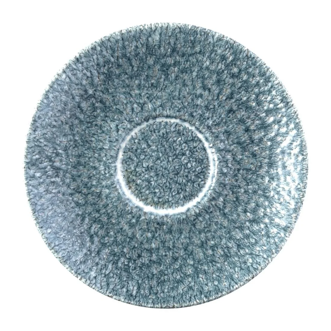 Churchill Raku Duo Cappuccino Saucer Topaz Blue 159mm (12 Pack)