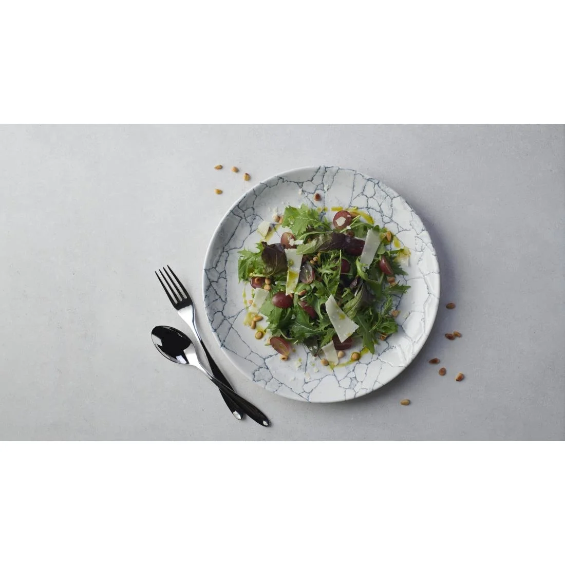 Churchill Studio Prints Kintsugi Pearl Evolve Coupe Plates Grey 286mm (12 Pack) - Image 3