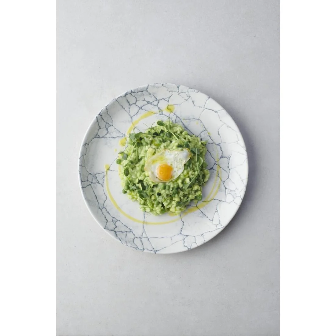 Churchill Studio Prints Kintsugi Pearl Evolve Coupe Plate Grey 219mm (12 Pack) - Image 2