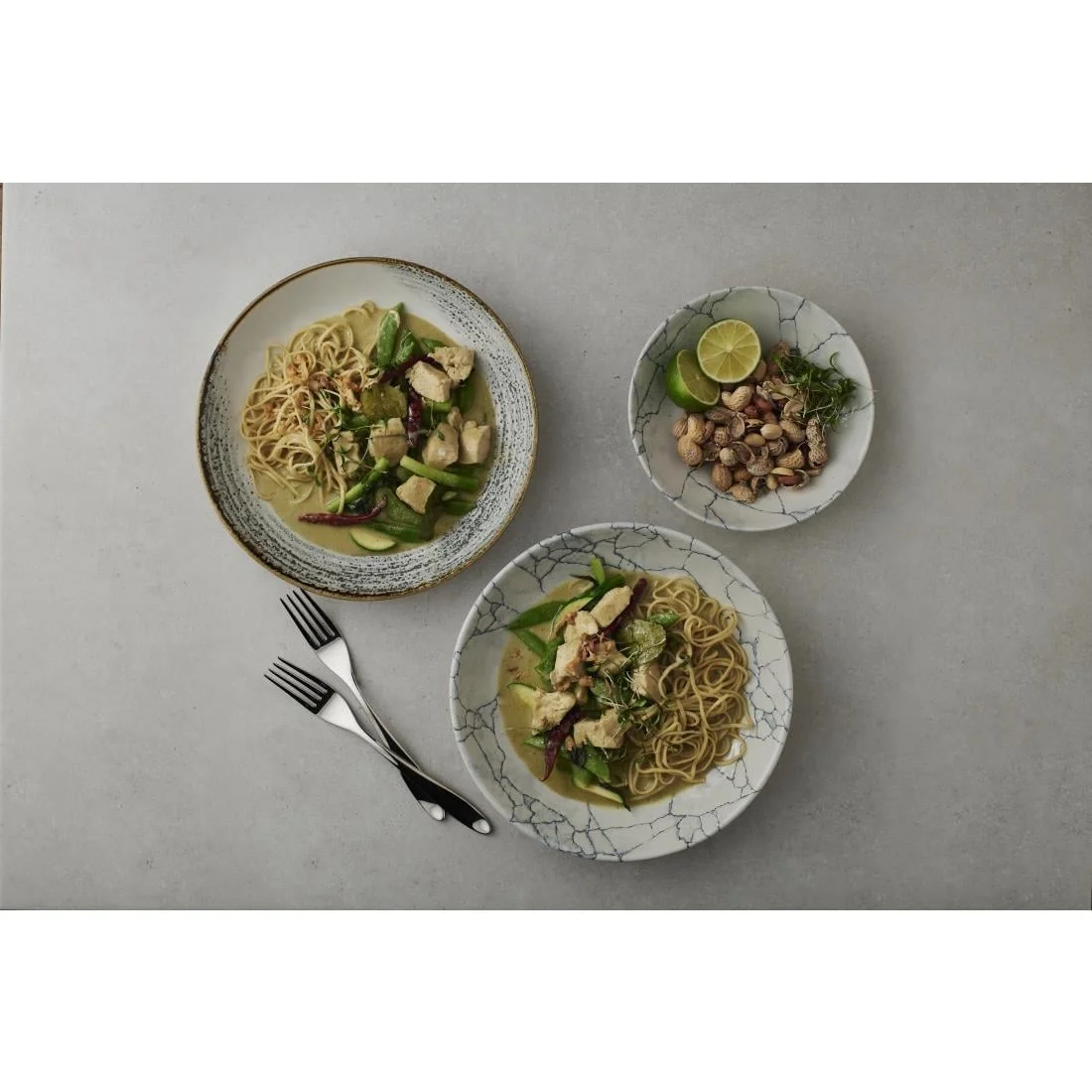 Churchill Studio Prints Homespun Accents Evolve Coupe Bowl Jasper Grey 248mm (12 Pack) - Image 3
