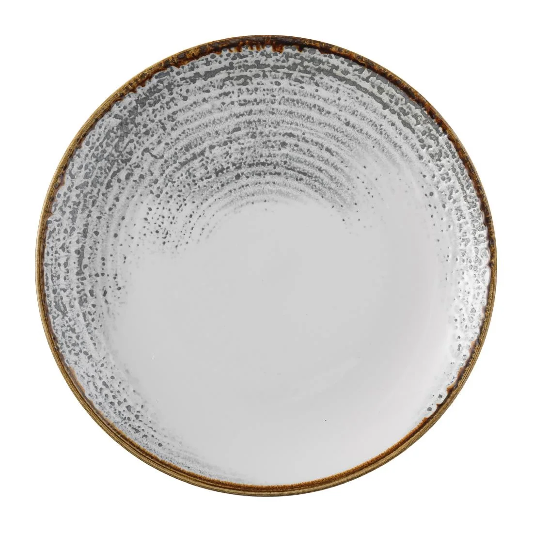 Churchill Studio Prints Homespun Accents Jasper Evolve Coupe Plates Grey 260mm (12 Pack)