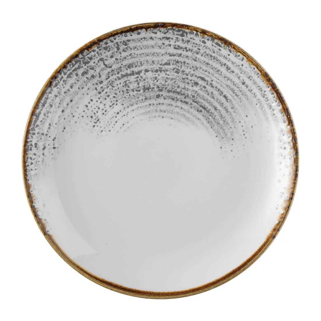 Churchill Studio Prints Homespun Accents Jasper Evolve Coupe Plate Grey 219mm (12 Pack)