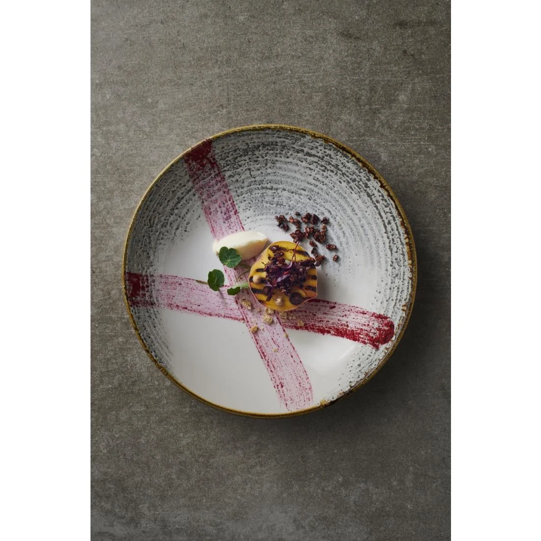 Churchill Studio Prints Homespun Accents Jasper Evolve Coupe Plates Grey 165mm (12 Pack) - Image 3