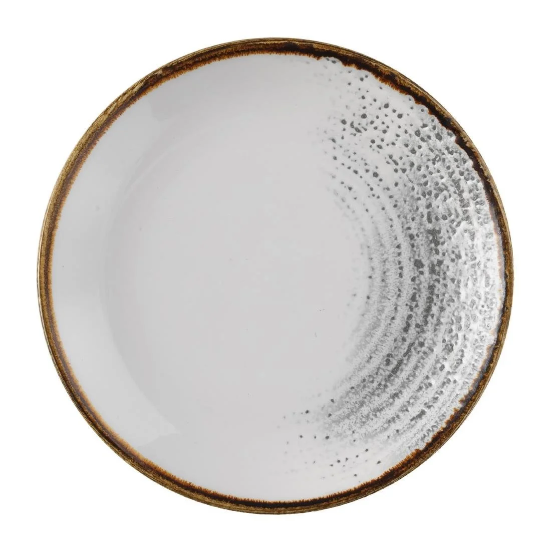 Churchill Studio Prints Homespun Accents Jasper Evolve Coupe Plates Grey 165mm (12 Pack) - Image 1
