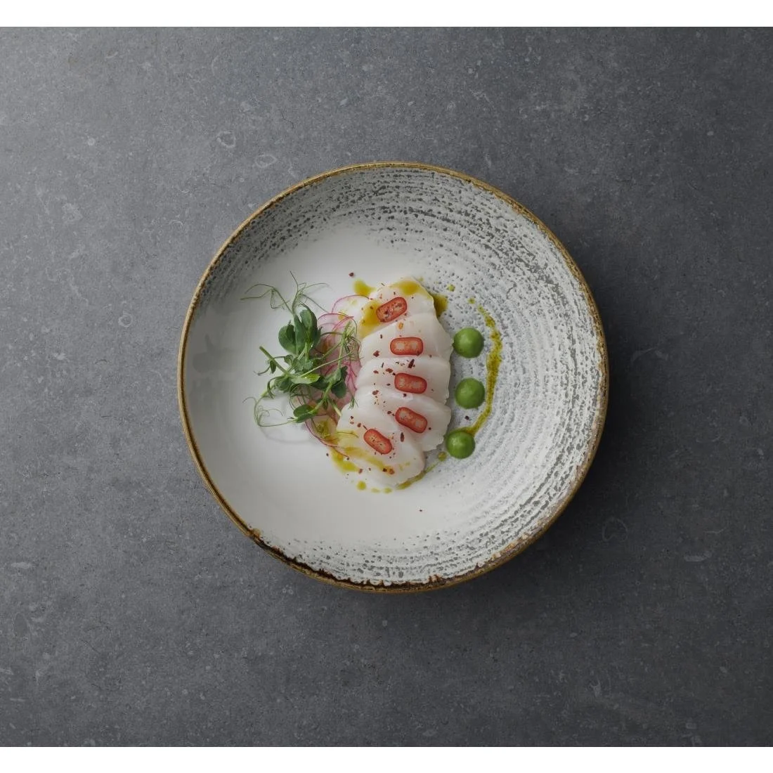 Churchill Studio Prints Homespun Accents Jasper Coupe Bowls Grey 182mm (12 Pack) - Image 4