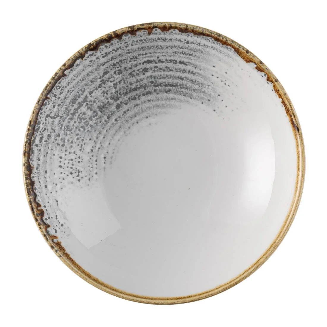 Churchill Studio Prints Homespun Accents Jasper Coupe Bowls Grey 182mm (12 Pack) - Image 1