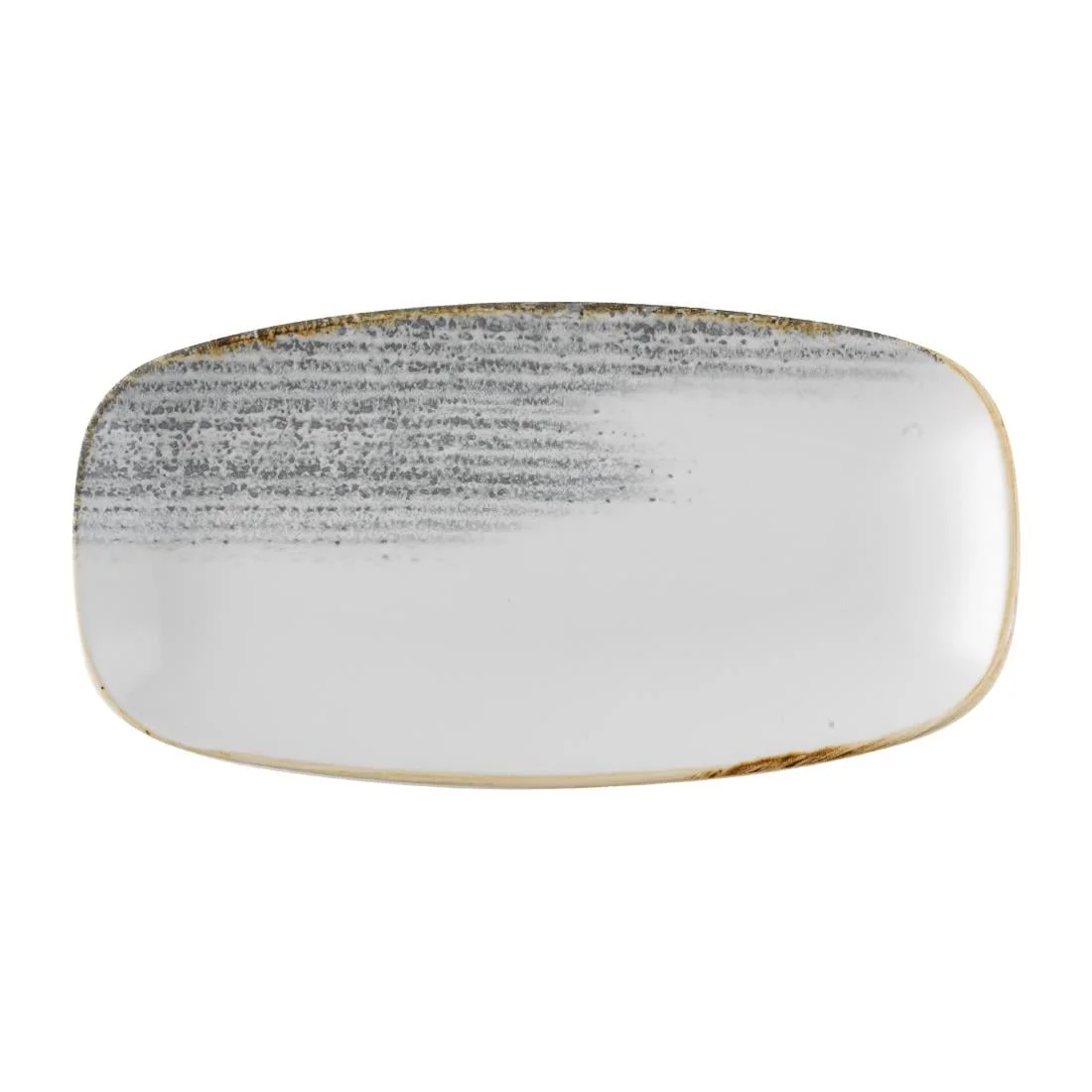 Churchill Studio Prints Homespun Accents Chefs Oblong Plates Jasper Grey 355x189mm (6 Pack) - Image 1