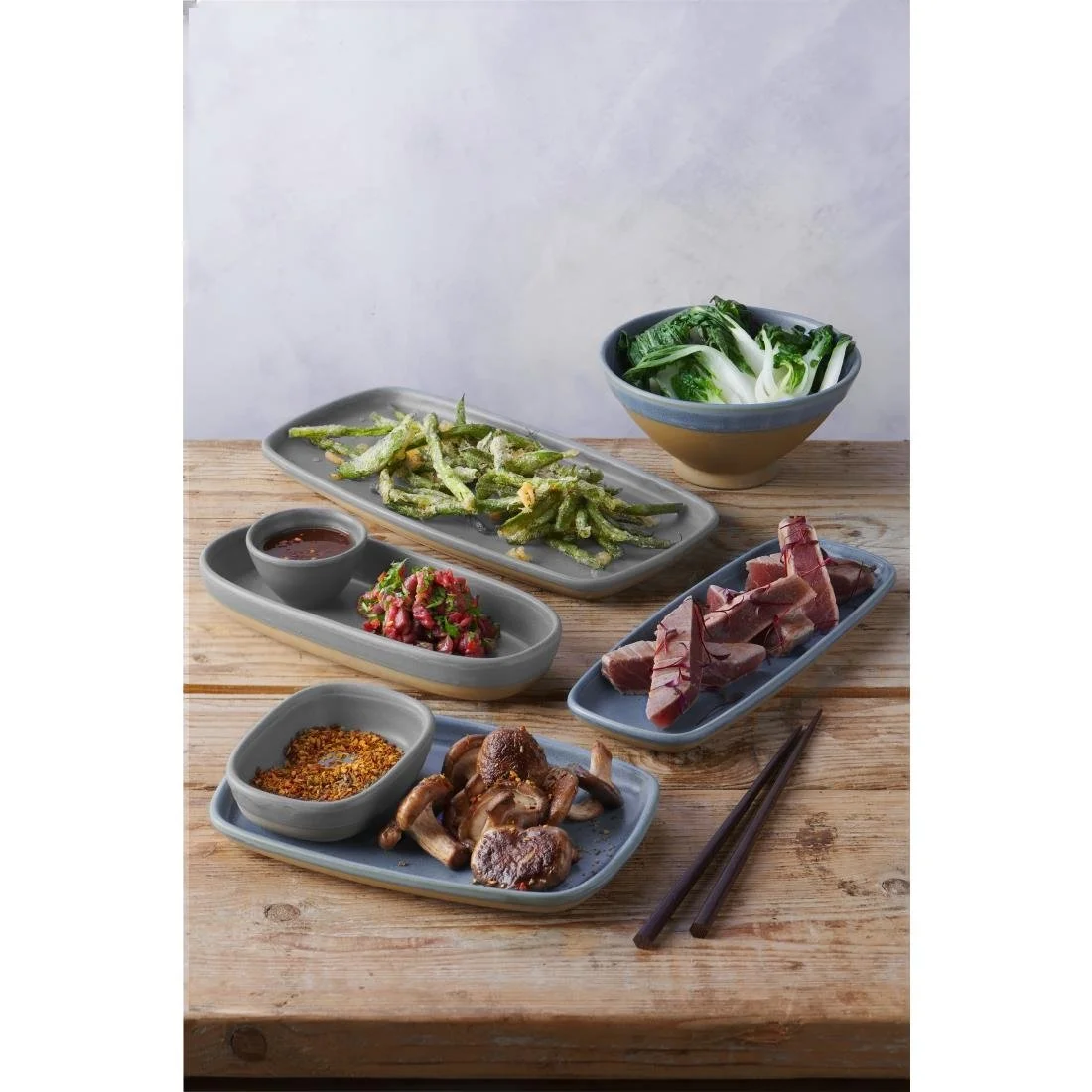 Churchill Emerge Oslo Blue Oblong Plates 287x146mm (6 Pack) - Image 4