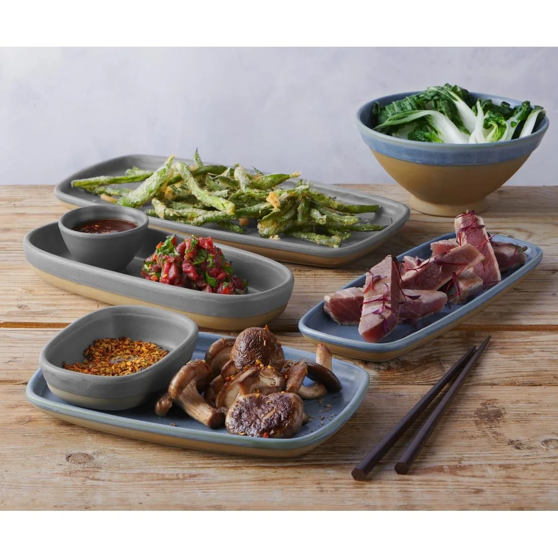Churchill Emerge Oslo Blue Oblong Plates 222x152mm (6 Pack) - Image 3