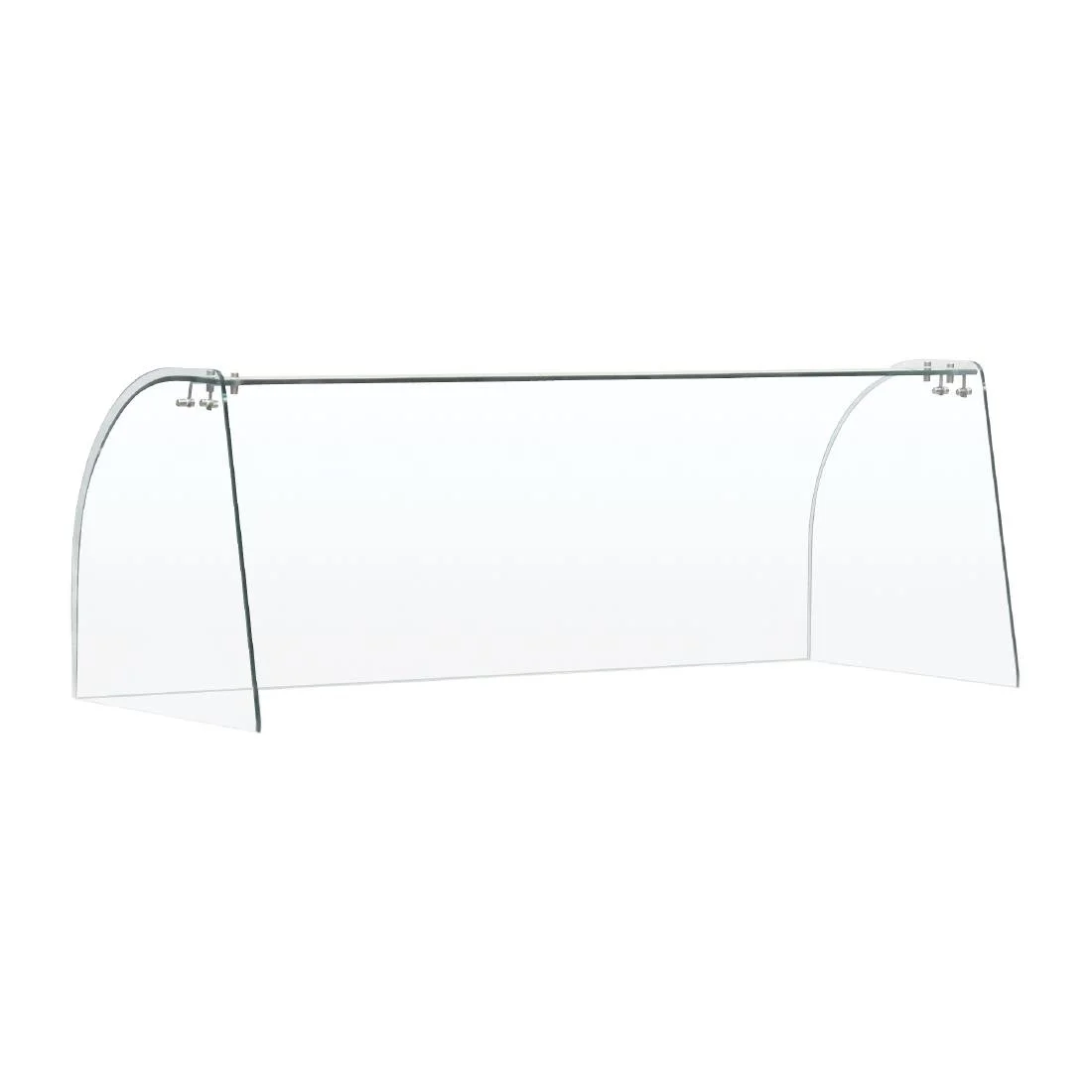 Curved Glass Sneeze Guard Assembly - Image 1