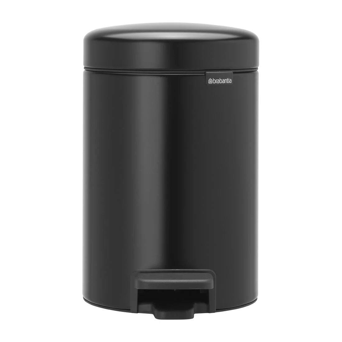 Brabantia Newlcon Pedal Bin Matt Black 3Ltr - Image 1