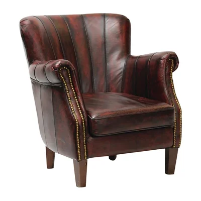 Lancaster Leather Chair Red - Image 2