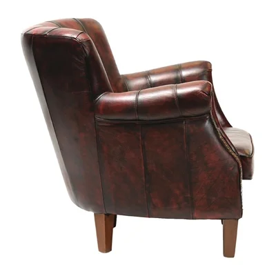 Lancaster Leather Chair Red - Image 4