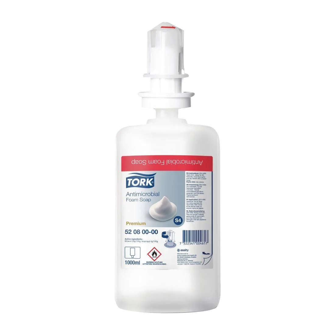 Tork Antimicrobial Transparent Soap Foam S4 1Ltr (6 Pack)