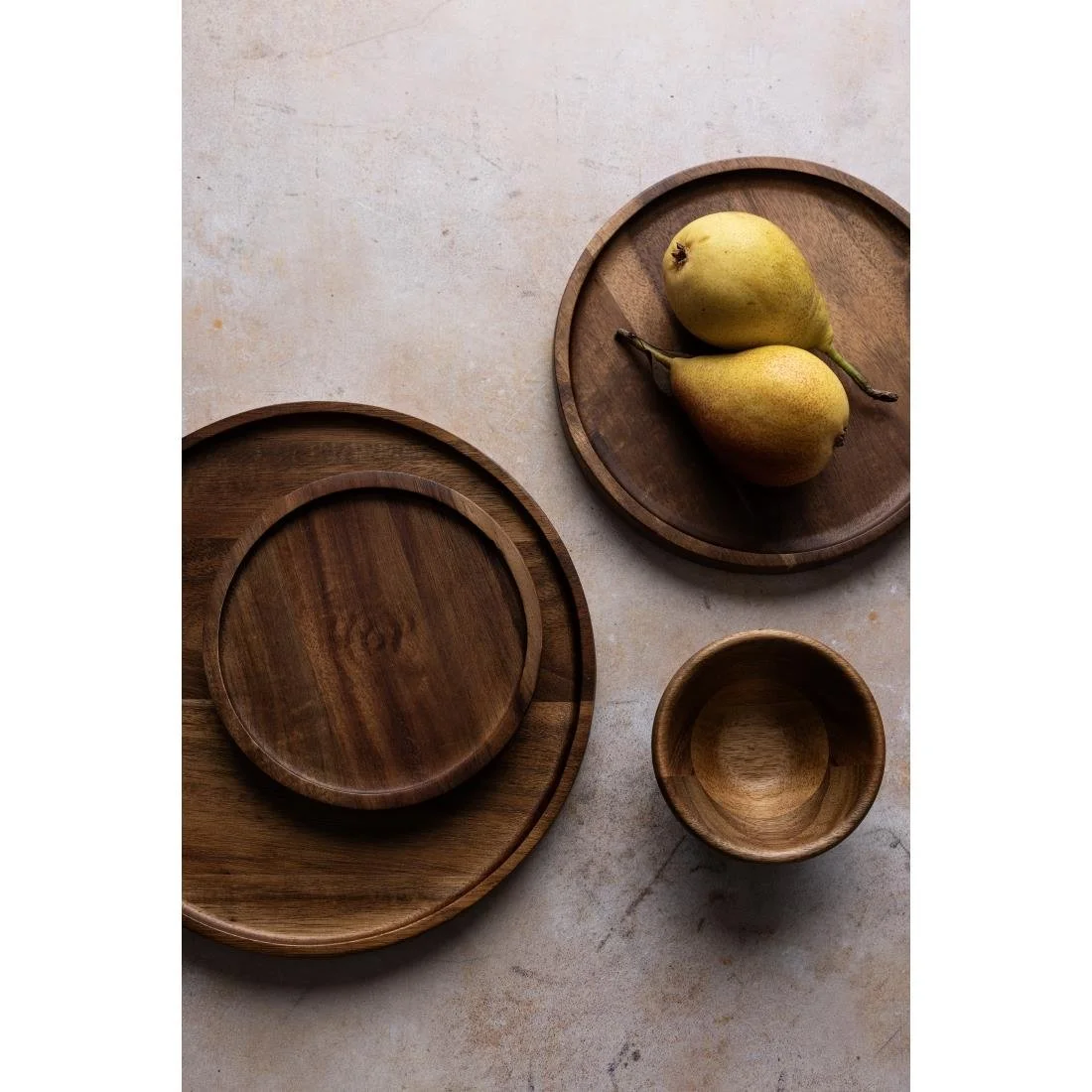 Olympia Acacia Round Plates 250mm - Image 4