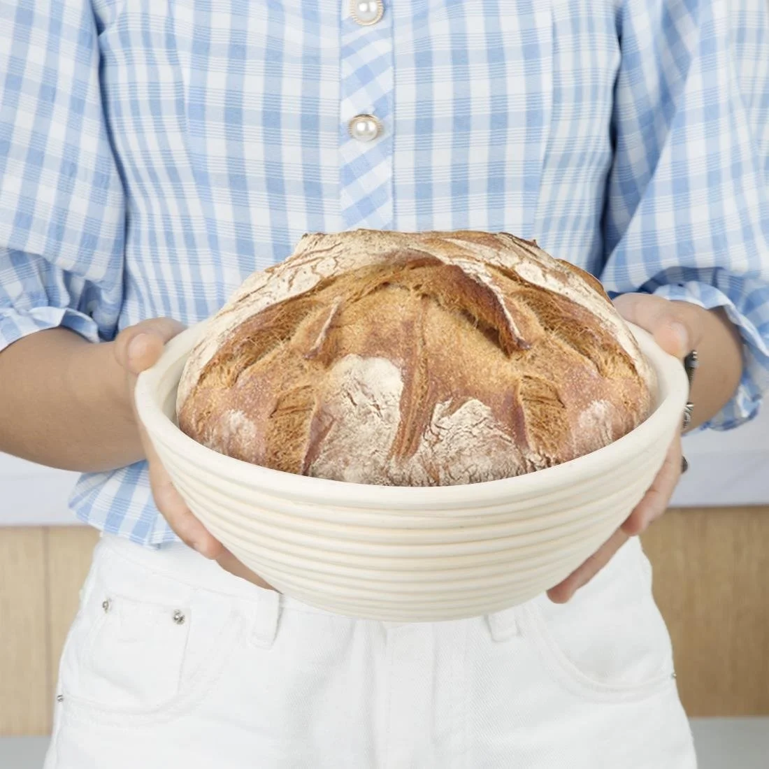 Vogue Rattan Proving Round Basket 220x80mm - Image 5