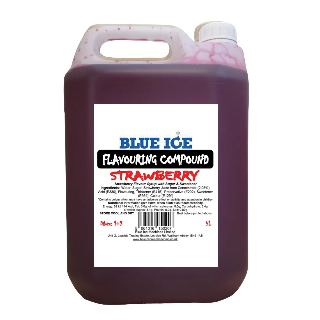 Blue Ice Strawberry Ice Cream Milkshake Flavouring Compound 5Ltr