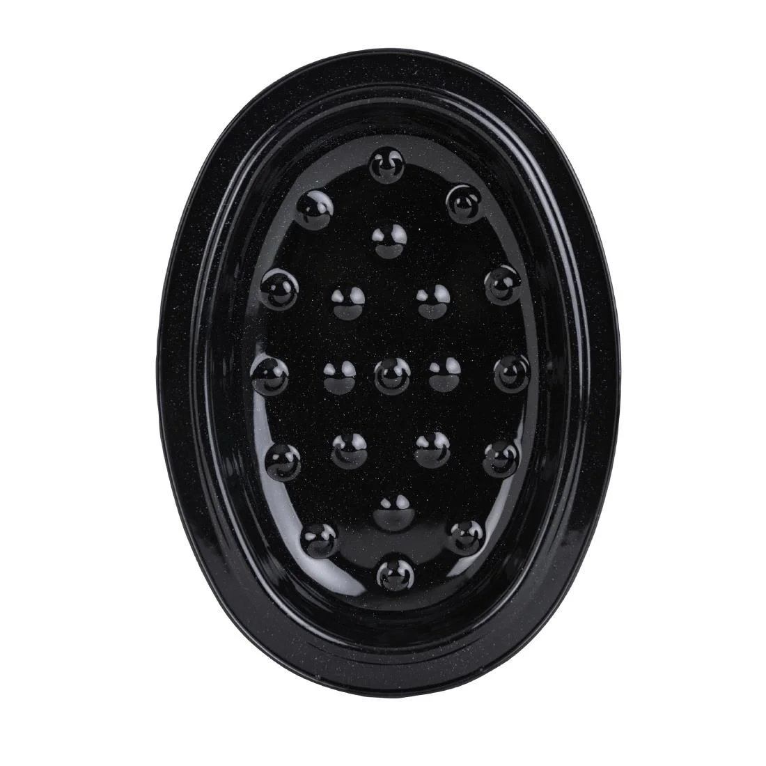 Wham Enamel Oval Roaster Black 240x333mm - Image 2