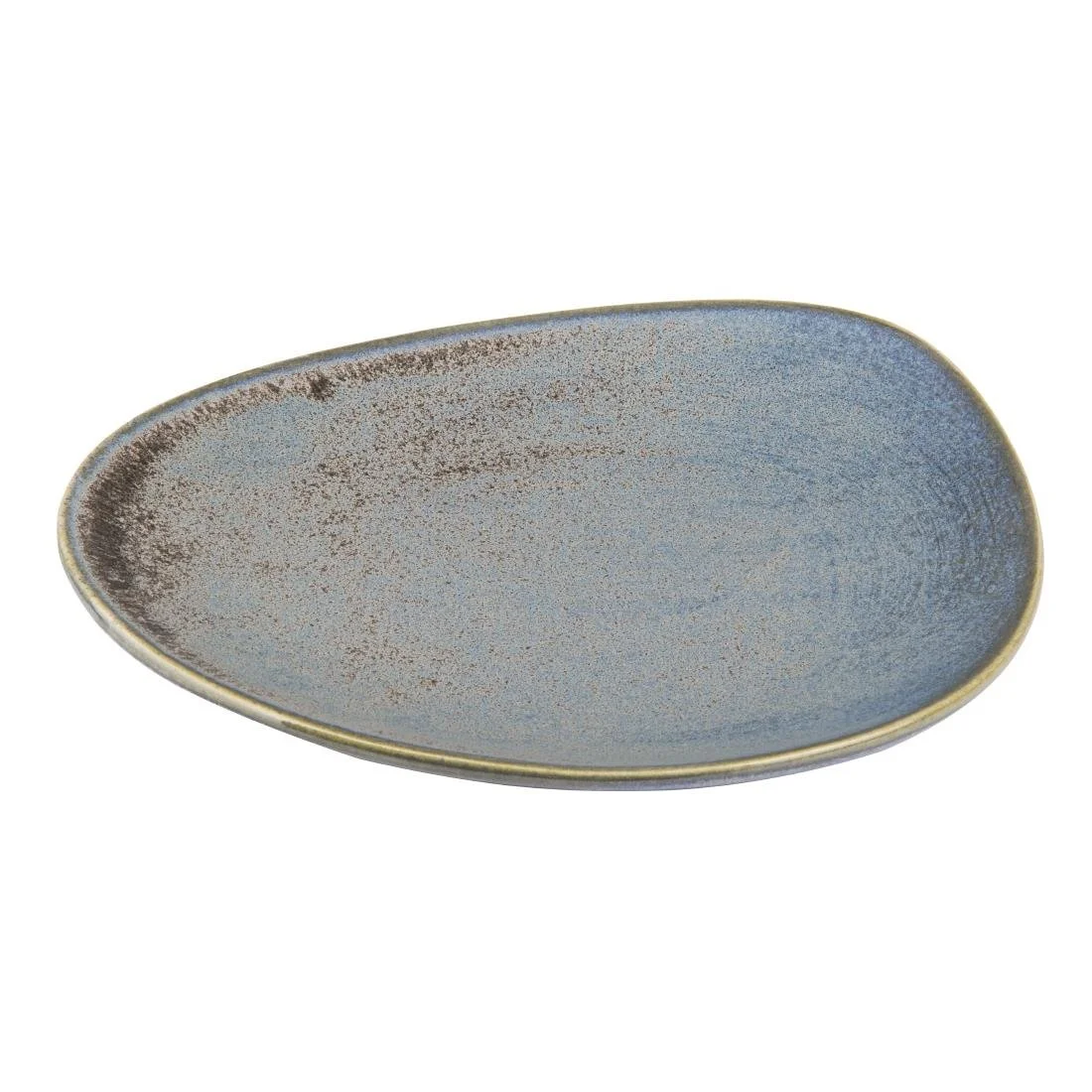 Olympia Ember Triangle Plates Blue 308mm (4 Pack) - Image 1