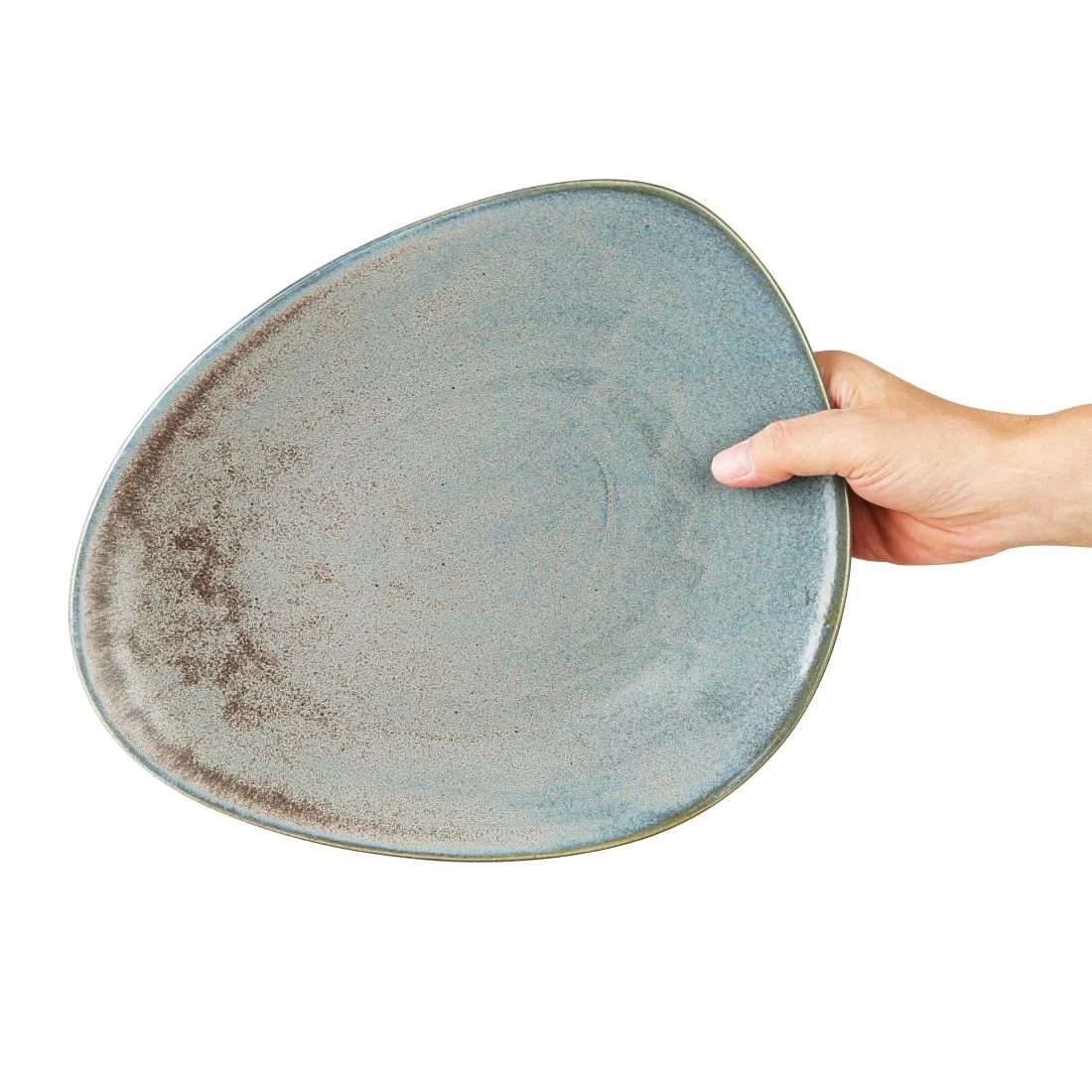 Olympia Ember Triangle Plates Blue 308mm (4 Pack) - Image 5