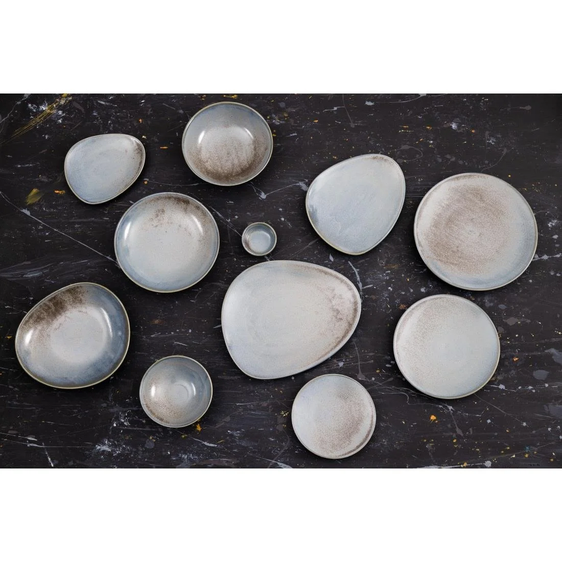 Olympia Ember Triangle Plates Blue 250mm (6 Pack) - Image 3