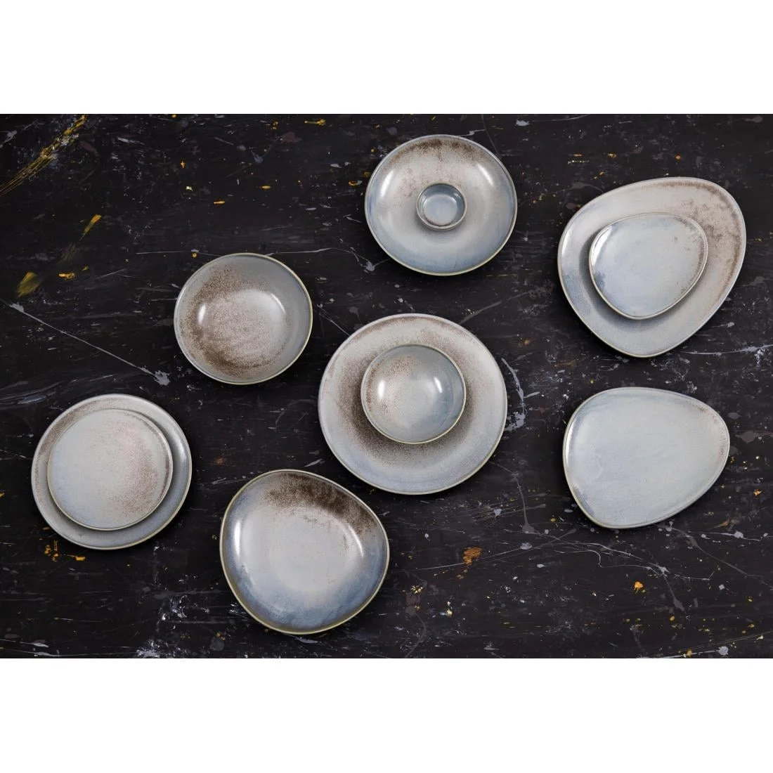 Olympia Ember Triangle Plates Blue 190mm (6 Pack) - Image 6