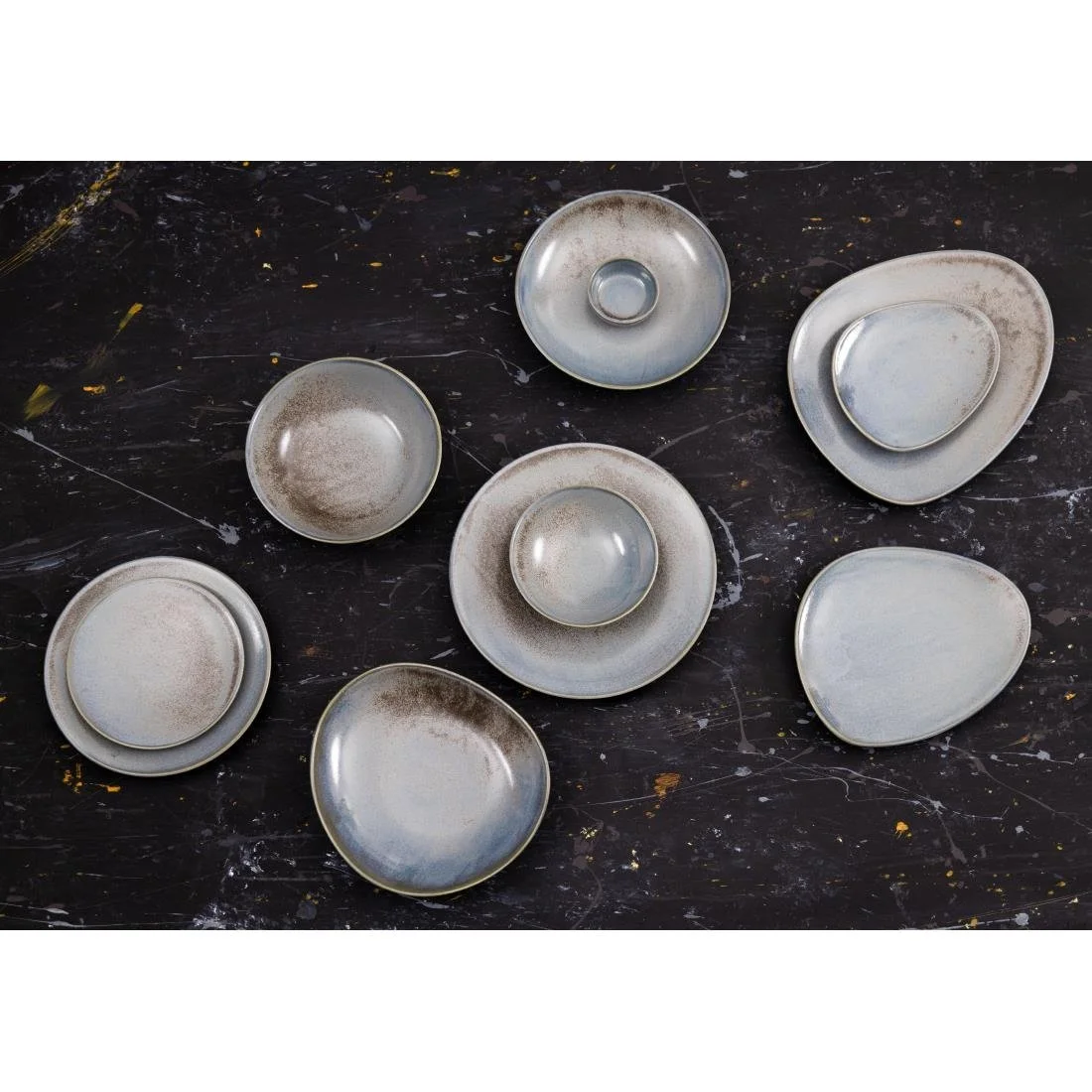 Olympia Ember Triangle Plates Blue 190mm (6 Pack) - Image 6