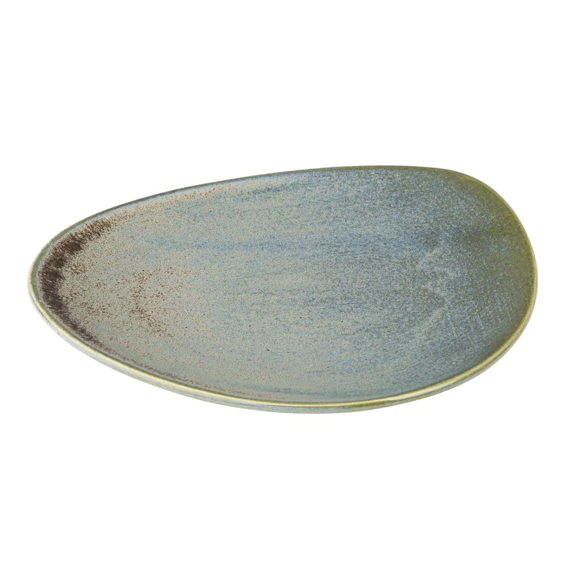 Olympia Ember Triangle Plates Blue 250mm (6 Pack)