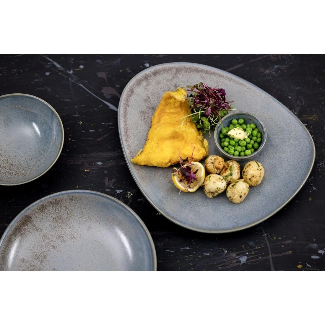 Olympia Ember Triangle Plates Blue 250mm (6 Pack) - Image 12