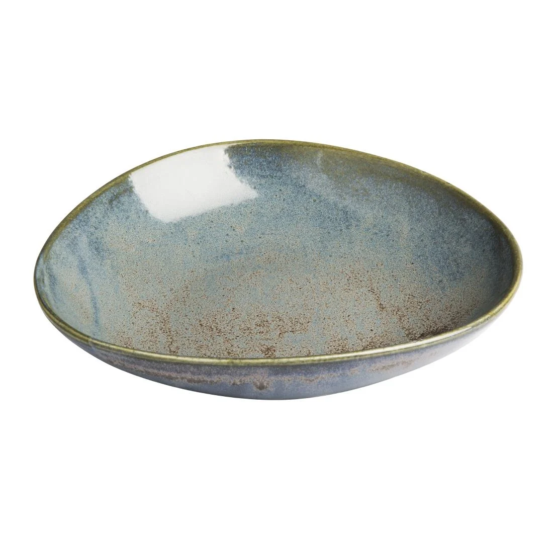 Olympia Ember Triangle Bowls Blue 245mm (4 Pack)