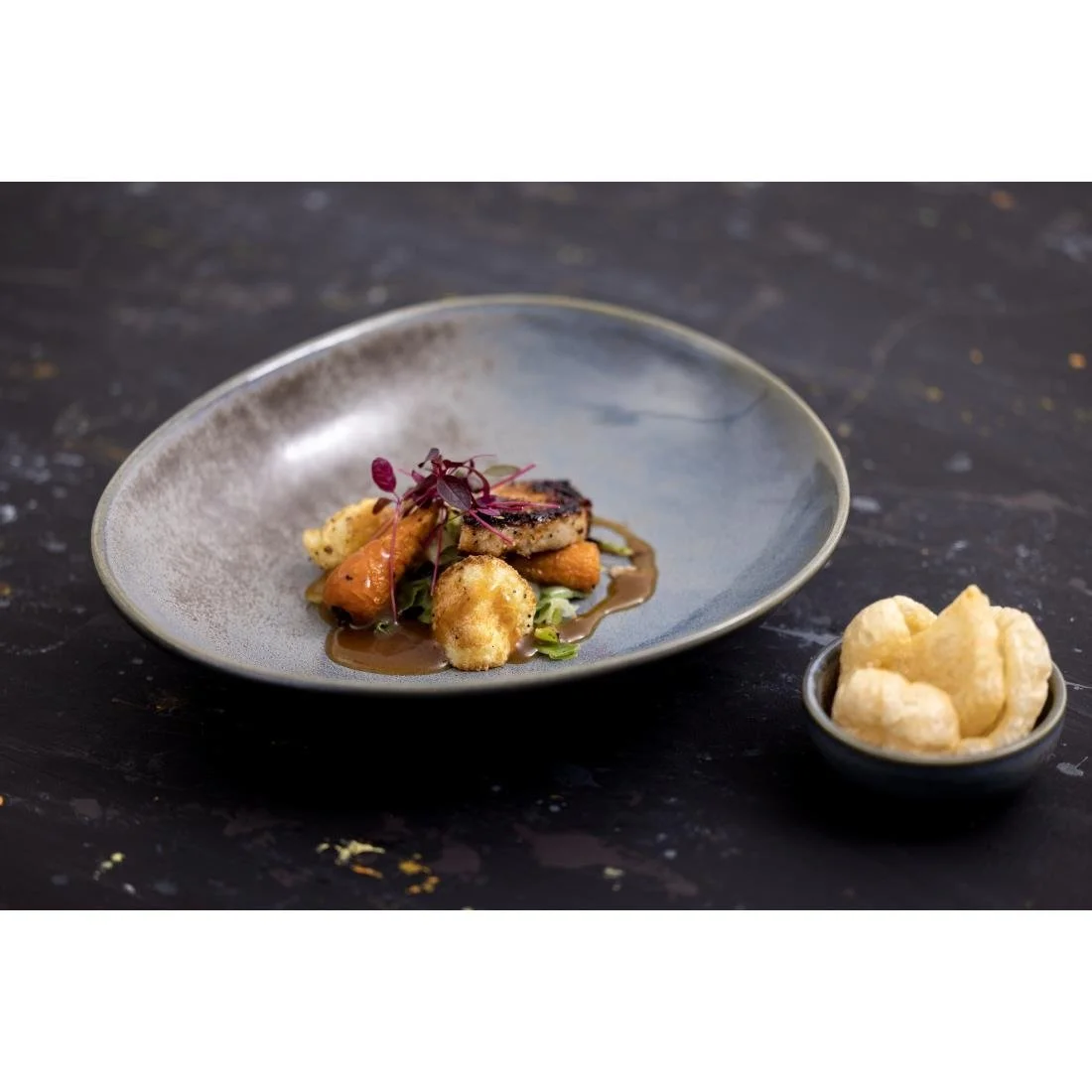 Olympia Ember Triangle Bowls Blue 245mm (4 Pack) - Image 16