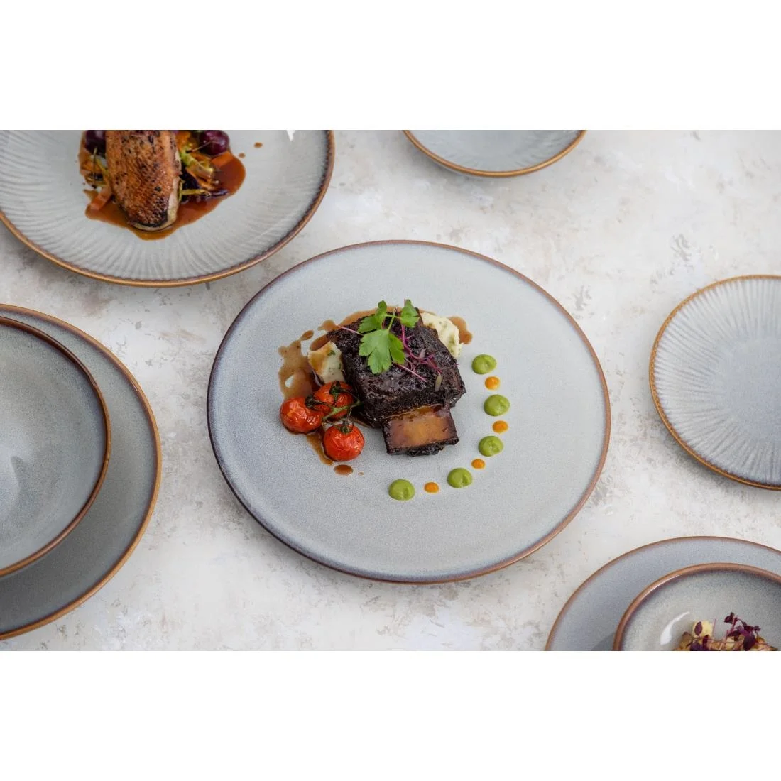 Olympia Drift Embossed Coupe Plates 180mm (6 Pack) - Image 5