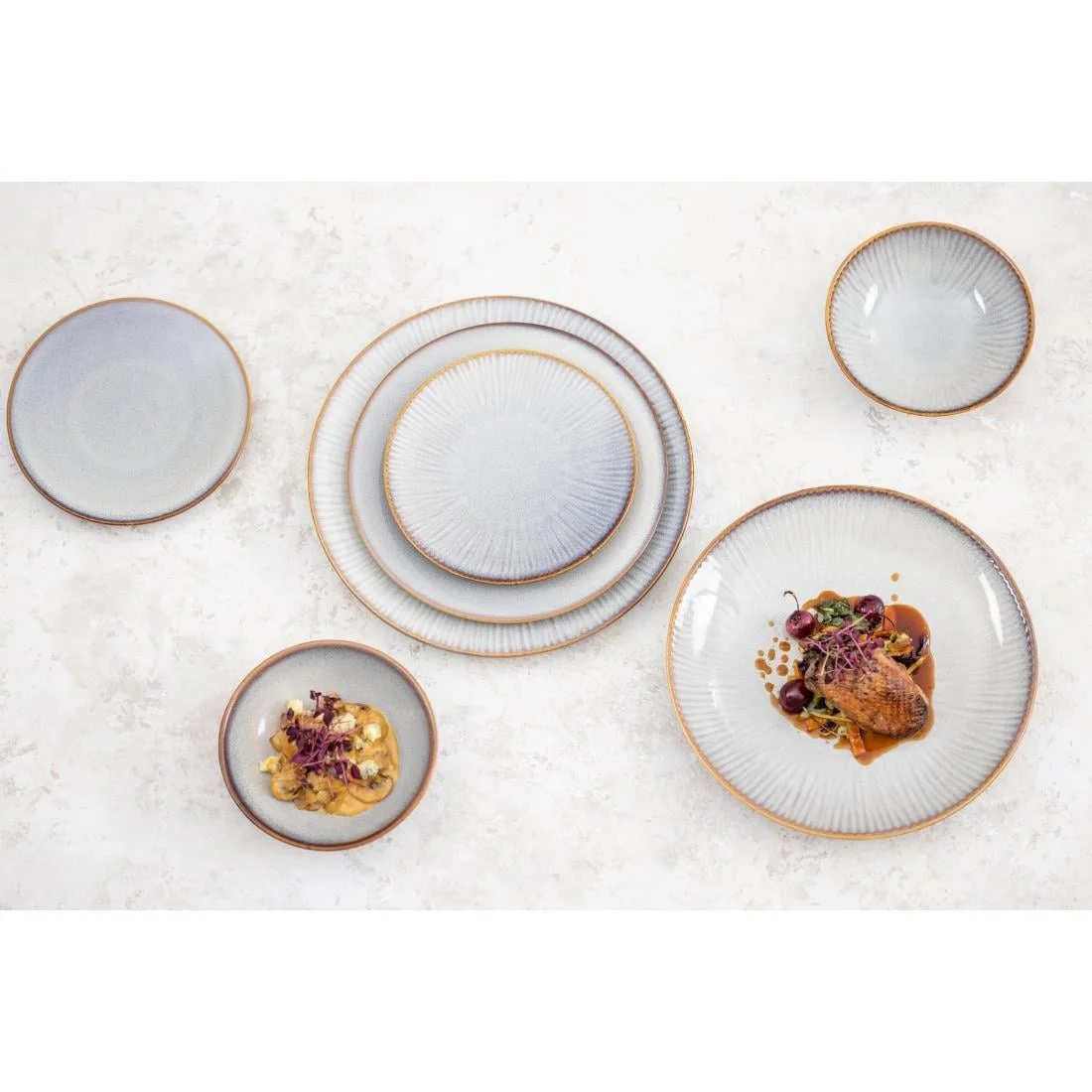 Olympia Drift Embossed Coupe Plates 180mm (6 Pack) - Image 6
