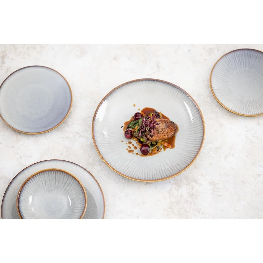 Olympia Drift Embossed Coupe Plates 180mm (6 Pack) - Image 8