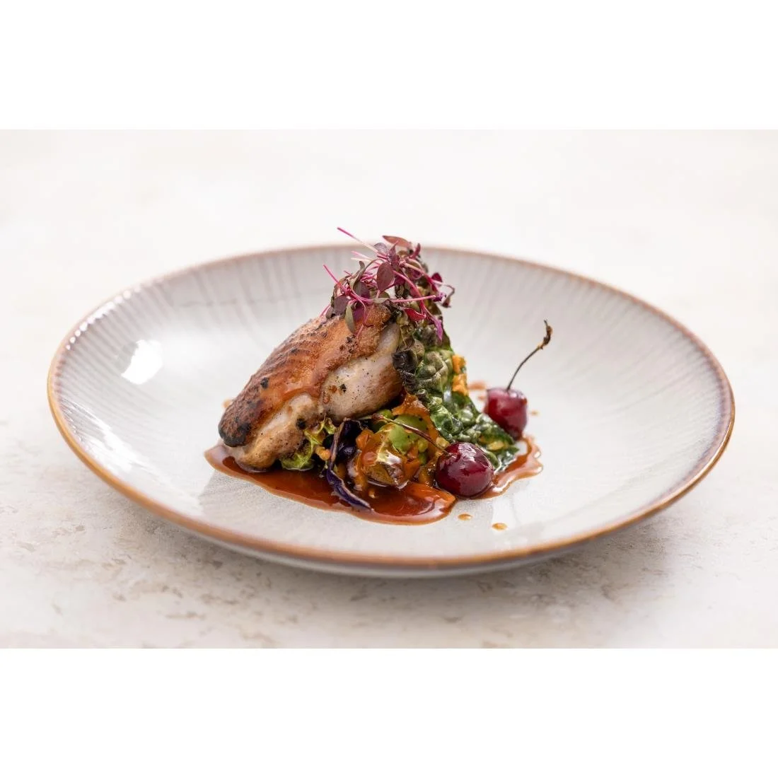 Olympia Drift Embossed Coupe Low Bowls 260mm (4 Pack) - Image 17