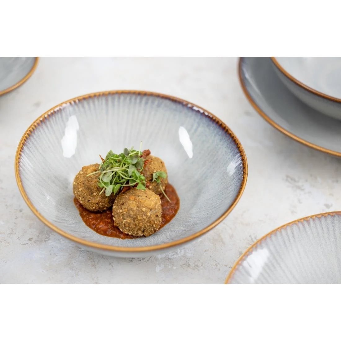 Olympia Drift Embossed Coupe Bowls 205mm (4 Pack) - Image 15